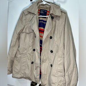 American Eagle Outfitters Men's Beige Pea Coat